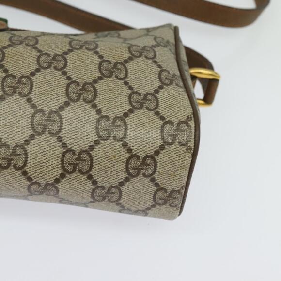 GUCCI GG Supreme Web Sherry Line Bag Pvc Beige Gold 89 02 018 - Picture 11 of 16